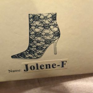 NWOT new never worn black lace boots